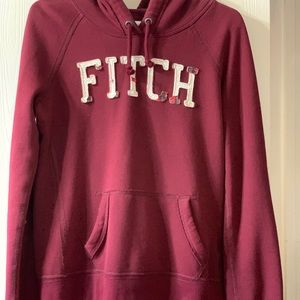 Abercrombie and Fitch Maroon Hoodie
